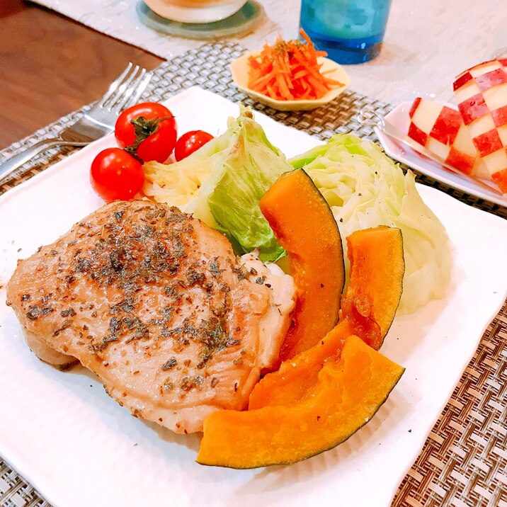 オーブンにお任せ♪チキンと野菜のオーブン焼き